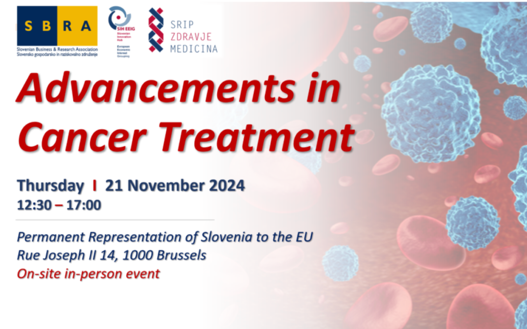 Napredki na področju zdravljenja raka, 21. november 2024  I  12.30 – 17.00, Stalno predstavništvo Republike Slovenije pri Evropski uniji, Bruselj