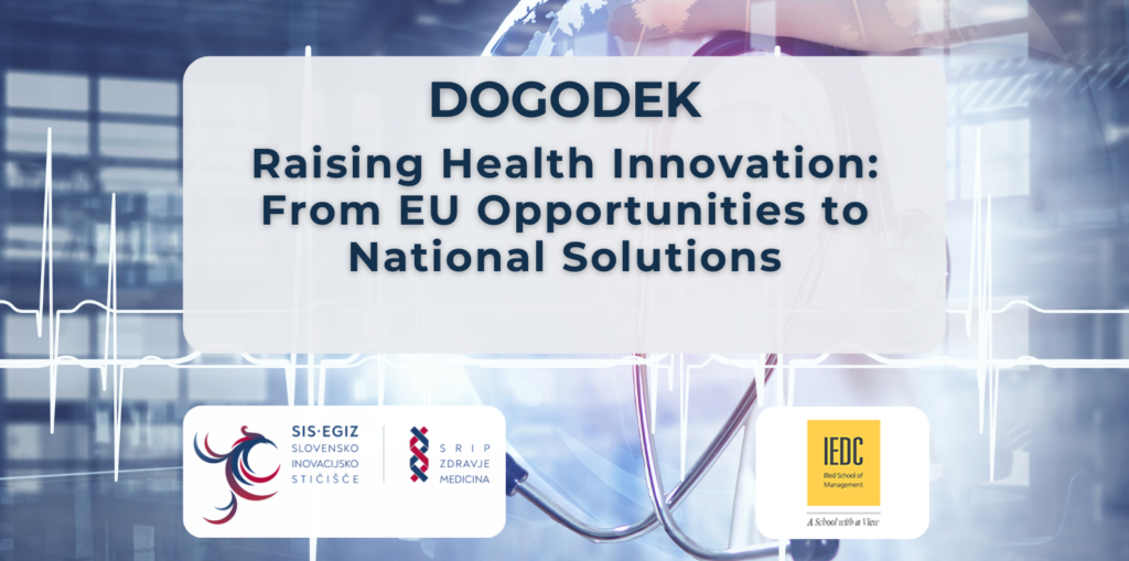 Direktorica SIS EGIZ dr. Alenka Rožaj Brvar na konferenci »Raising Health Innovation: From EU Opportunities to National Solutions«