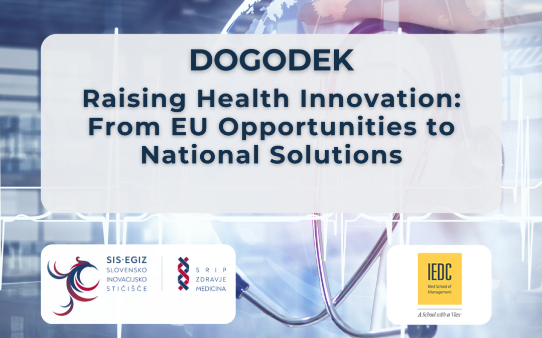 Direktorica SIS EGIZ dr. Alenka Rožaj Brvar na konferenci »Raising Health Innovation: From EU Opportunities to National Solutions«