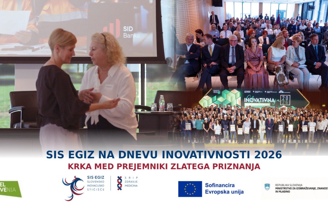 SIS EGIZ na Dnevu inovativnosti 2026:  Krka med prejemniki zlatega priznanja